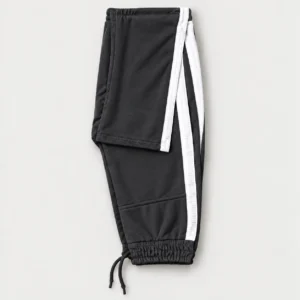 Men’s Premium Side Stripe Jogger Pant || Charcoal Black