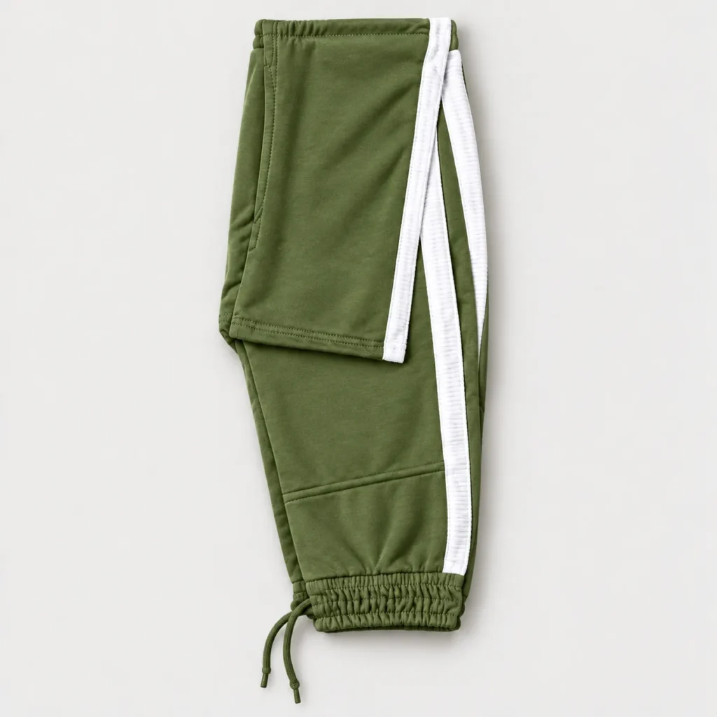 Men’s Premium Side Stripe Jogger Pant || Olive Green